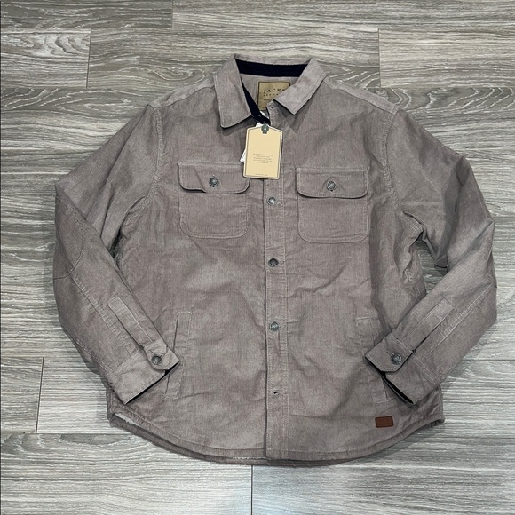 Jachs Men's Taupe Corduroy Shirt Jacket